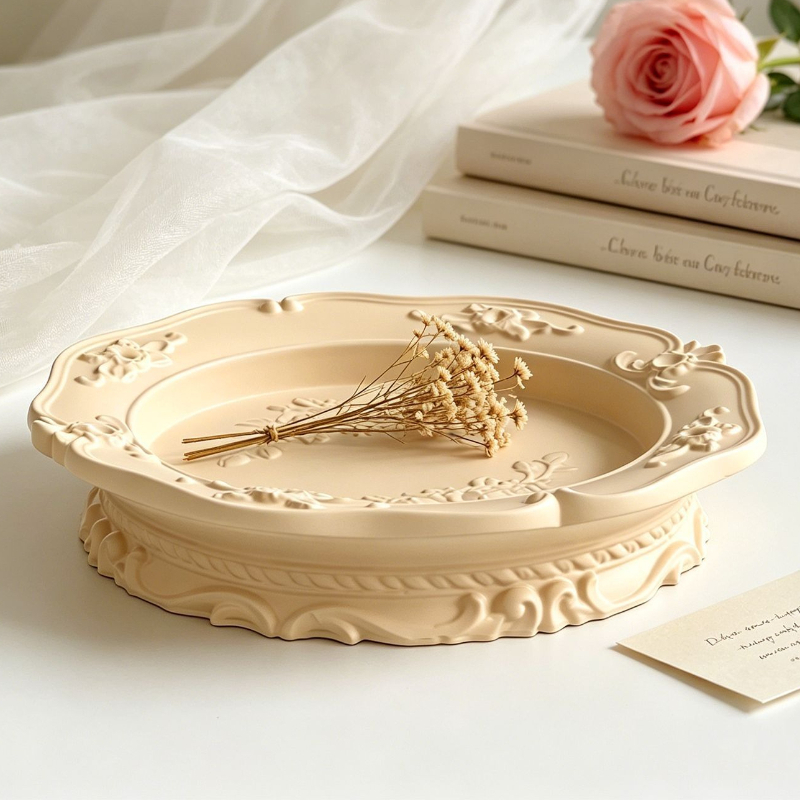 Soap Making Dish - Elegante vintage barokke kant siliconen mal,
