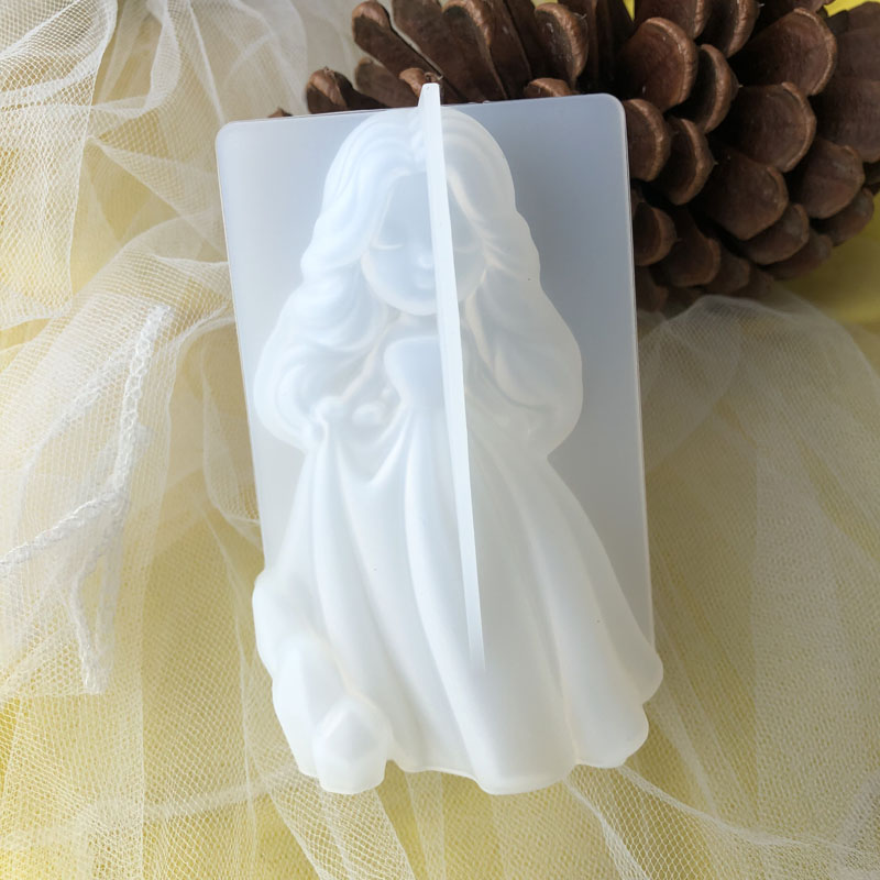 Soap Making Vendors - 3D Schattige Prinses Siliconen Kaars Schimmel