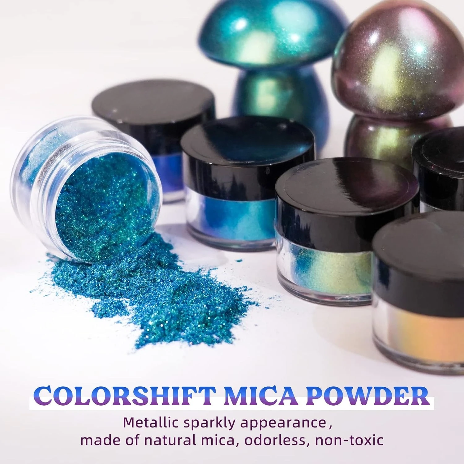Mica Powder Colorant - 18-kleurig kameleonmica poeder: Een kleurveranderend poeder,