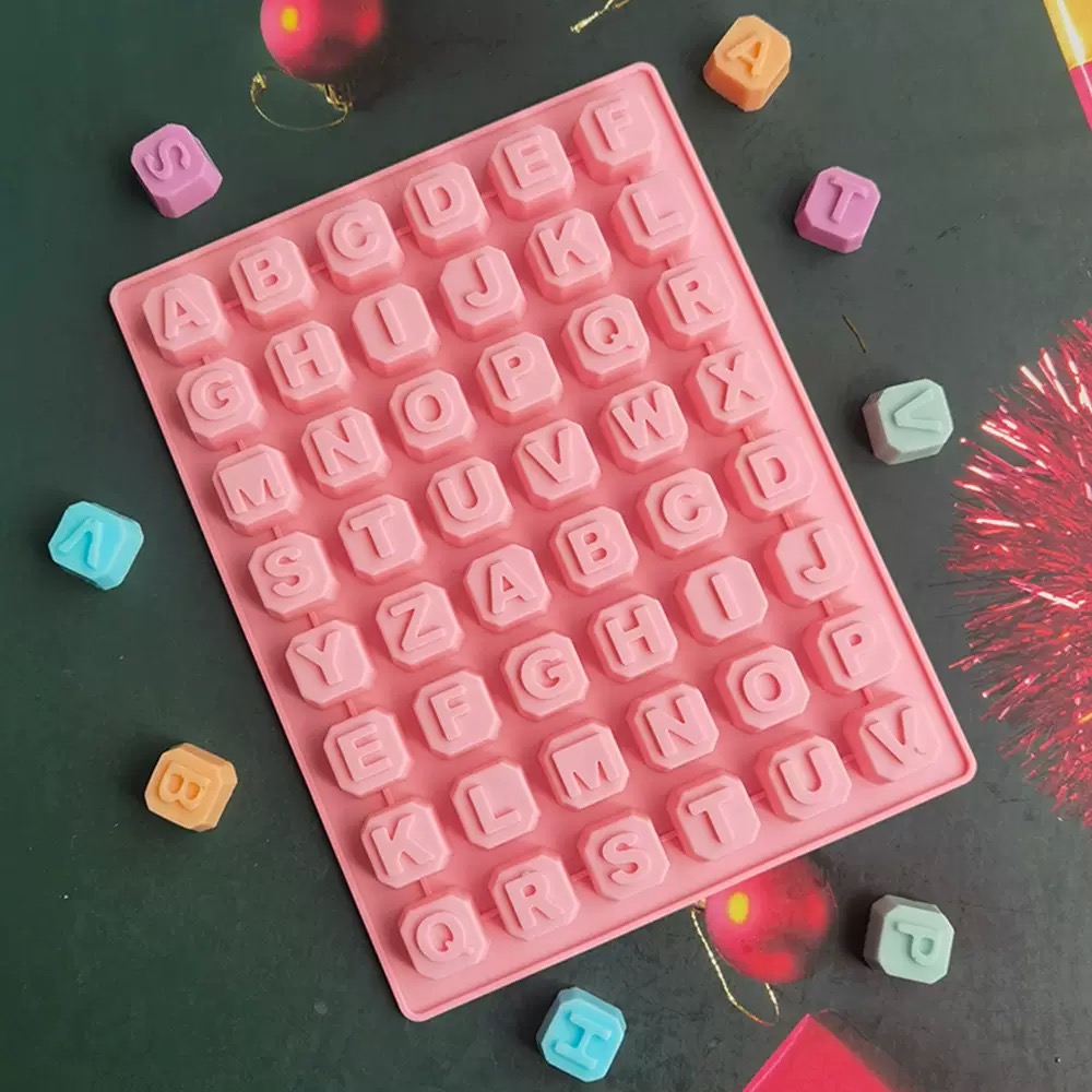 Soap Making Dish - 48-letters Enghish alfabet letter siliconen mal
