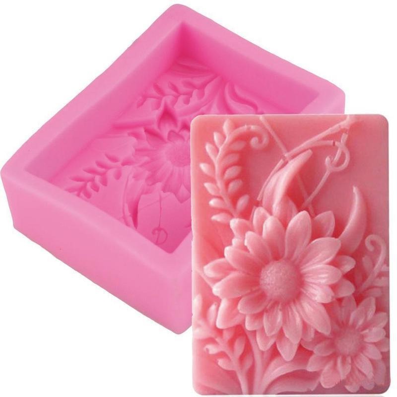 Soap Making Experiment - 1pc 3D Vierkante Roos Bloem Siliconen