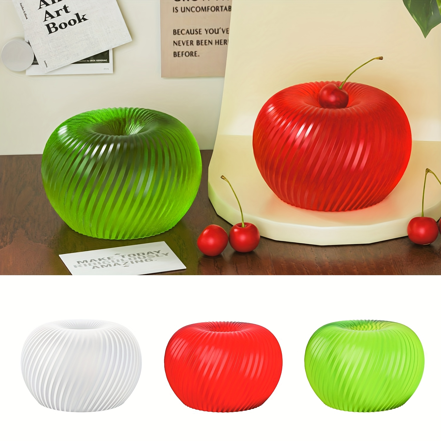 Soap Making Vendors - Een trendy rode appelvormige siliconen mal,