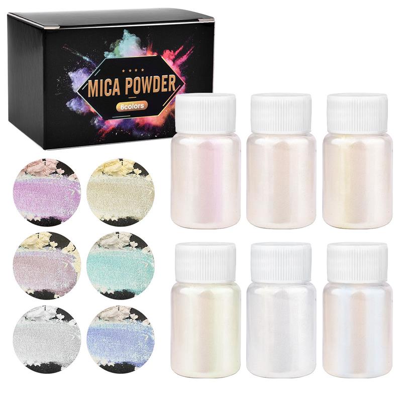 Mica Powder Colorant - 6-delige set epoxyhars kleurstof mica poeder