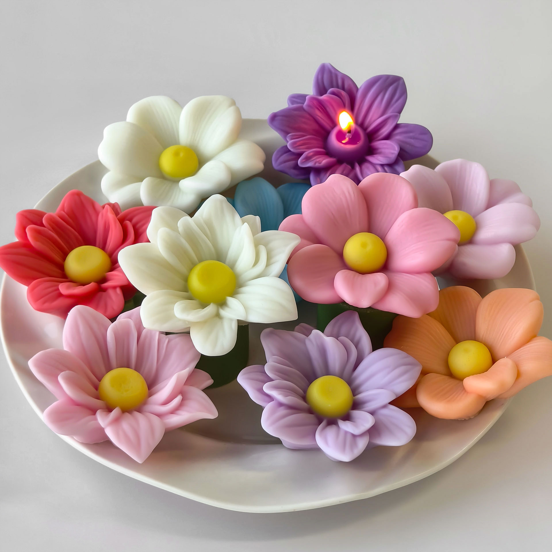 DIY bloemen aroma kaars silico - Soap Making Essentials recensie en prijs