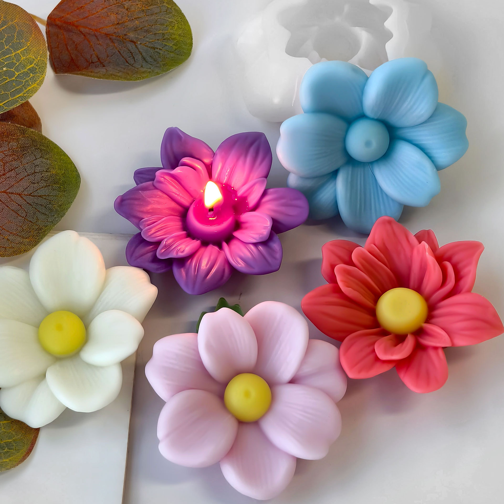 DIY bloemen aroma kaars silico - Soap Making Essentials recensie en prijs