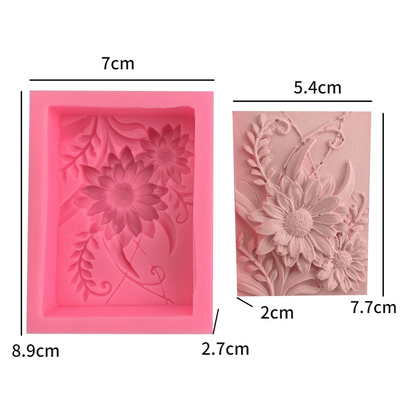 1pc 3D Vierkante Roos Bloem Si - Soap Making Experiment recensie en prijs