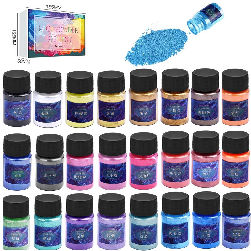 24 Kleuren Epoxyhars Dye Mica  - Mica Powder Colorant recensie en prijs