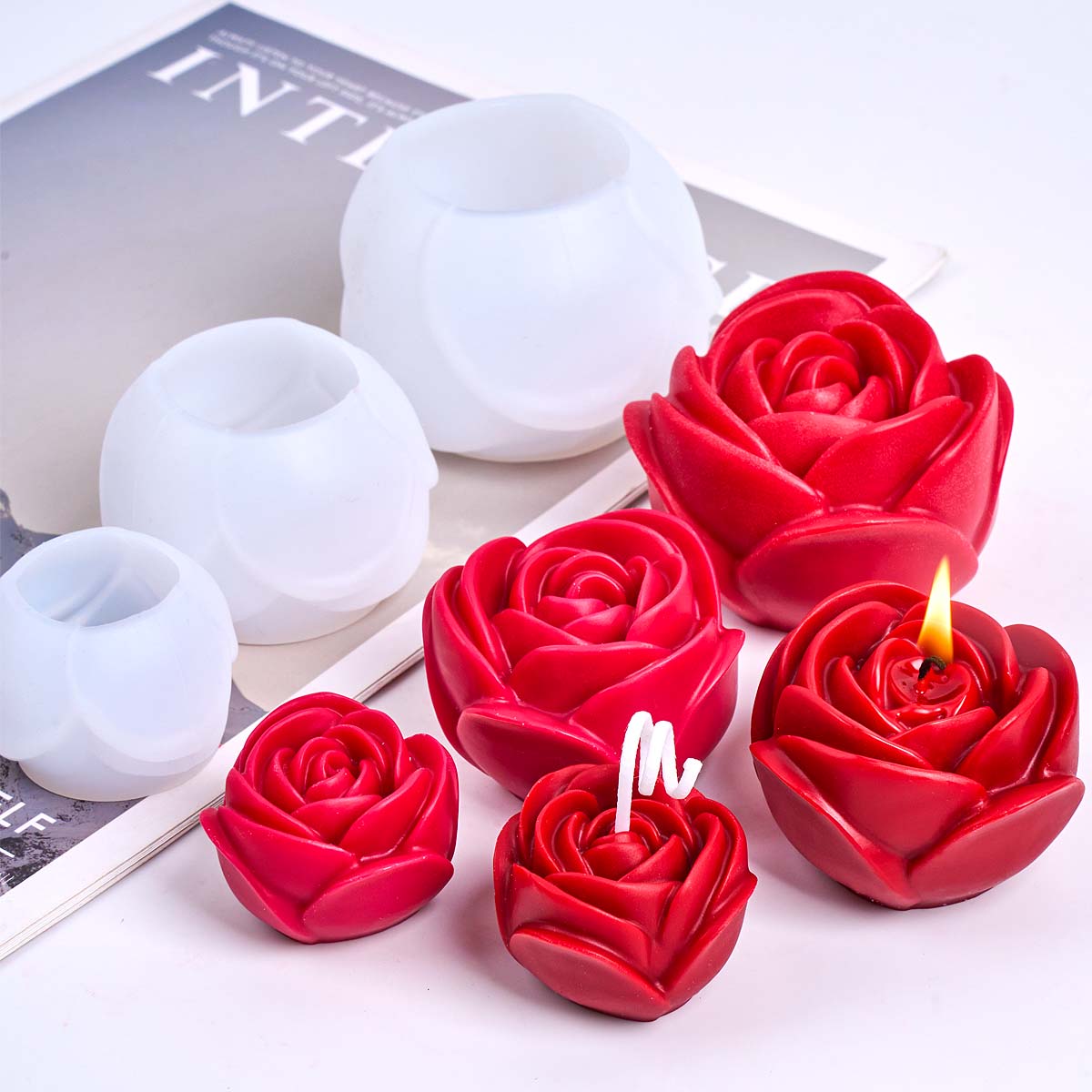 3D Bloemvorm Siliconen Kaars S - Soap Making Essentials recensie en prijs